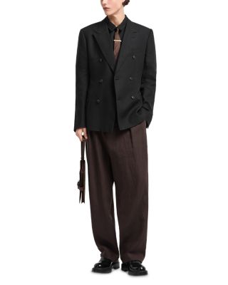 Regular Fit Zip Linen Polo Shirt 