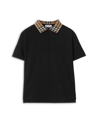 Boys' Check Collar Cotton Polo Shirt - Big Kid, Little Kid