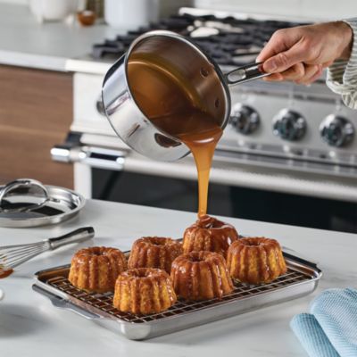 ProBond Luxe 1.5 Quart Professional Clad Stainless Steel Saucepan with Lid