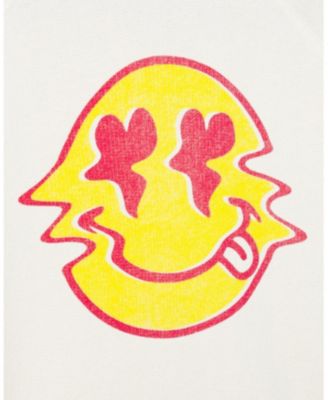 Unisex Heart Eyed Smiley Raglan Fleece Sweatshirt - Little Kid, Big Kid