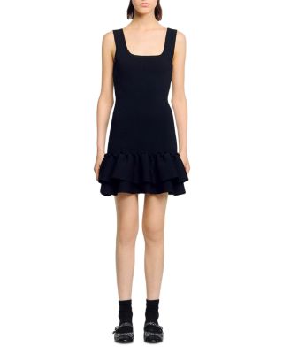 Ruffled Short Knit Dress