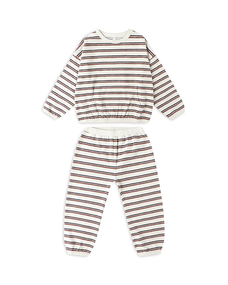 Rylee + Cru Boys' Striped Relaxed Top & Pants Set - Little Kid In White