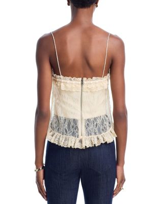 Alessia Lace Ruffled Top