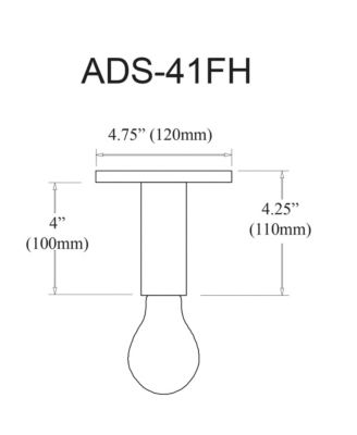 Adams 1 Light Flush Mount