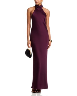 Tatiana Satin Halter Gown