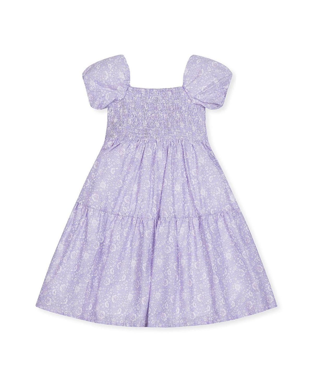 Hope & Henry Girls' Short Bubble Sleeve Smocked Dress - Little Kid