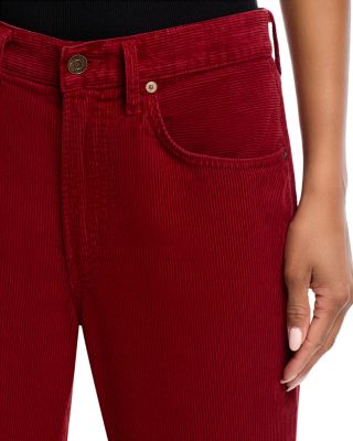 Mid Rise Kick Boot Corduroy Jeans in Brick