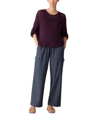 Crewneck Cord Yarn Pullover Sweater