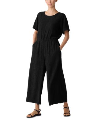Crinkled Wide Leg Jumpsuit