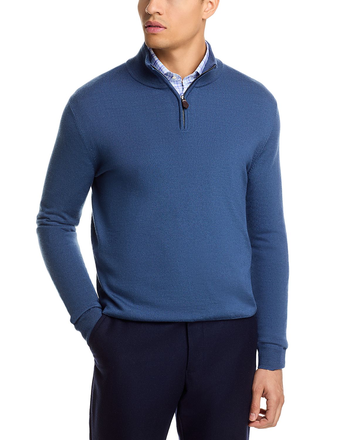 The Men's Store at Bloomingdale's Quarter-Zip Merino Wool Sweater - Exclusive