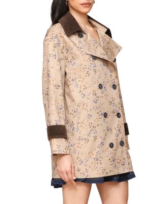 Mixed Media Oversized Trench Coat