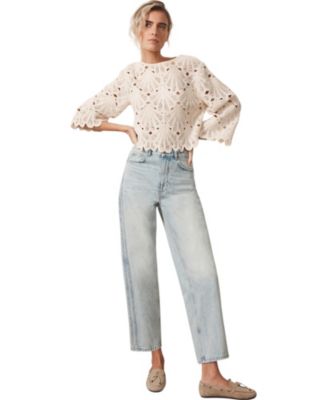  Women's Crochet Knited Top