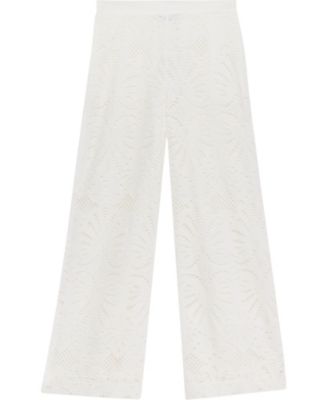  Women's Broderie Wide Trouser