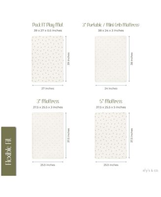 Waterproof Pack N Play | Mini Portable Crib Sheet Set - Age 0-9 Months