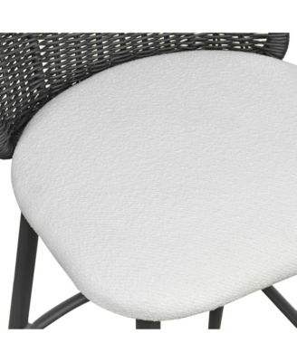  Alexa Rattan Performance Fabric Barstool