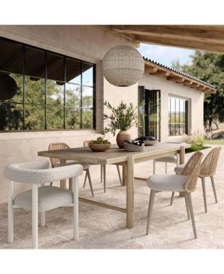 Alexa Rattan Performance Fabric Dining Chair