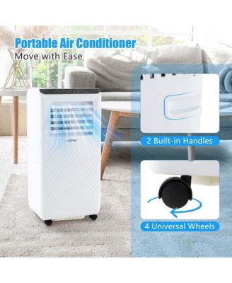 6500 BTU(10000 BTU ASHRAE) Portable Air Conditioner 3 -in-1 Air Cooler Dehumidifier Fan 24H Timer