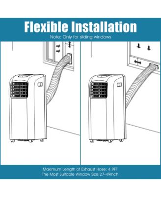  8000 BTU Portable Air Conditioner & Dehumidifier Function Remote W/ Window Kit