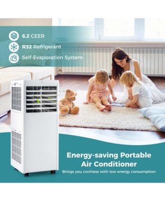  5000 BTU (8000 BTU ASHRAE) Portable Air Conditioner with Dehumidifier & Fan Sleep Mode & 24H Timer