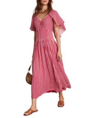  Women's Print Cape Midi Dress