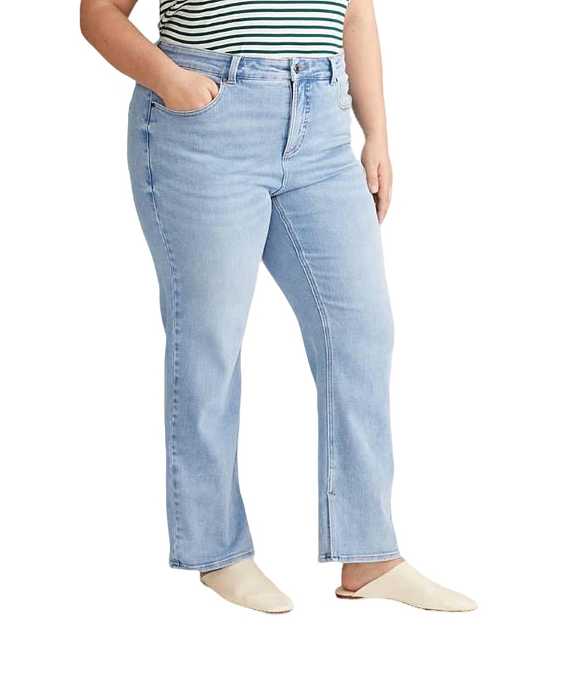 Universal Standard Women's Plus Carol High Rise High Stretch Jeans in Blue Wash