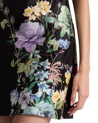 Harmony Floral Cowlneck Mini Dress