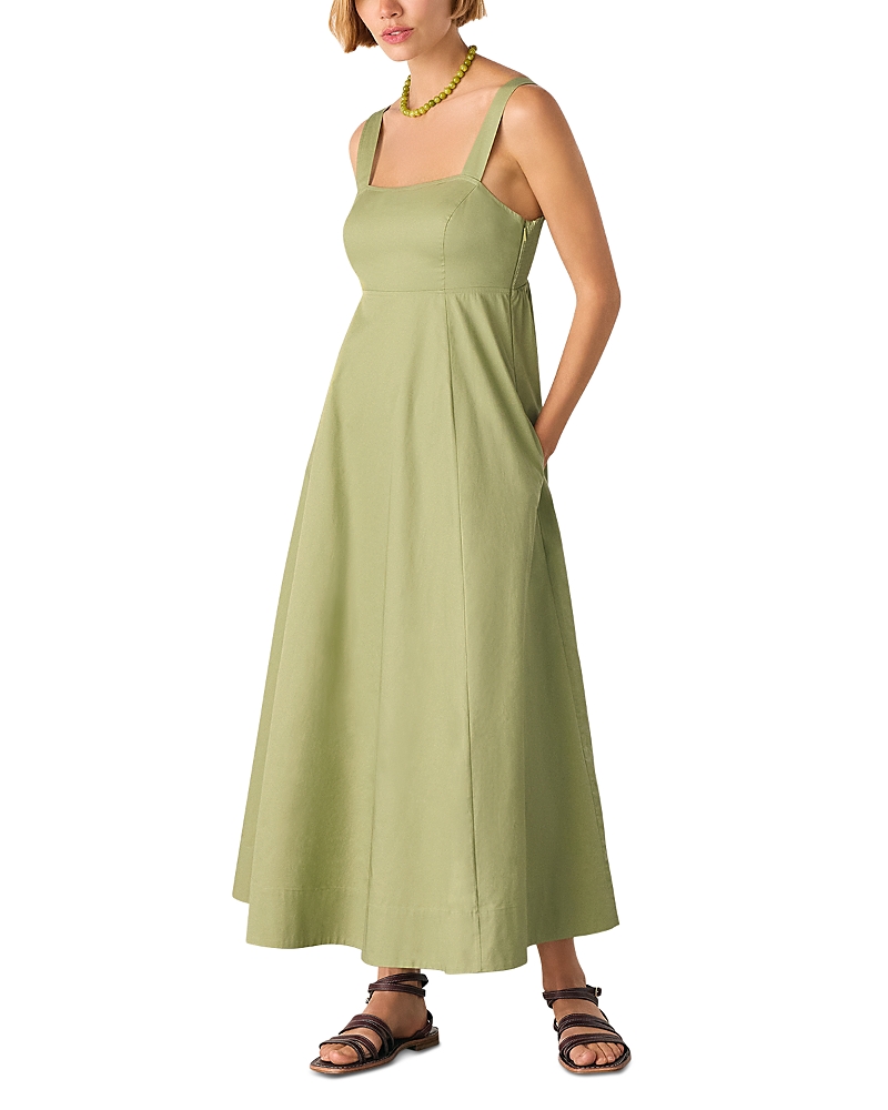 Whistles Cotton Midi Strappy Dress
