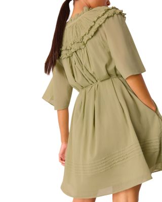 Petite Cotton Frill Mini Dress