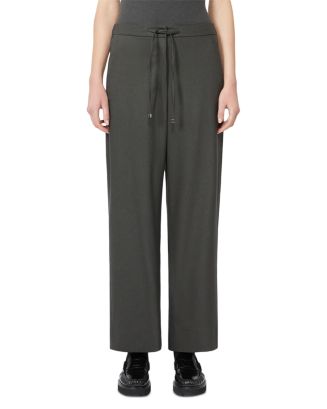 MAX MARA  STUDIO Womens Stretch Zippered Floral Flare Pants