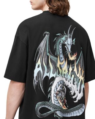 Oversized Dragon Wave Graphic Tee
