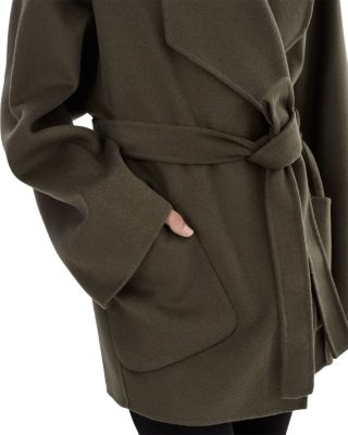 Mekia Belted Double-Face Wool Oversized Wrap Coat