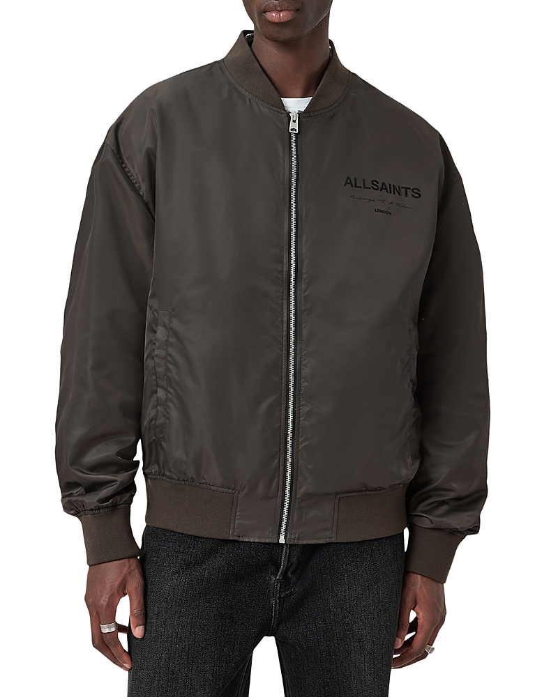 Allsaints Future Relaxed Fit Bomber Jacket In Black