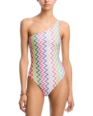 Missoni - Printed One Shoulder One Piece Swimsuit