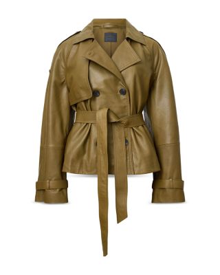 Reed Leather Trench Jacket