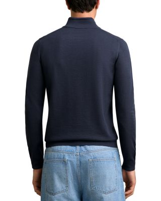 Slim Fit Quarter Zip Merino Wool Sweater