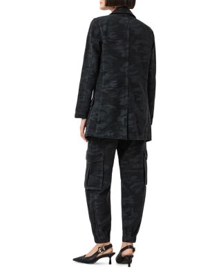 Freda Cargo High Rise Ankle Tapered Jeans in Camo Ink Blue