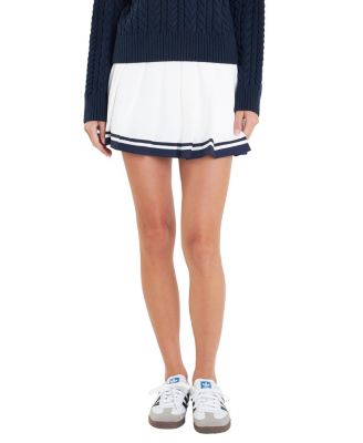  Women's Color Block Pleated Skort