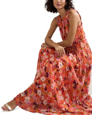 Zelah Floral Print Maxi Dress