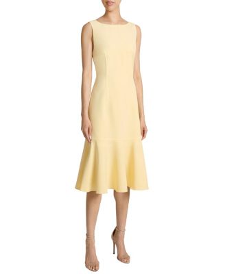 Santorelli - Melisssa Sleeveless Dress with Flared Skirt Panel in Techno Crepe