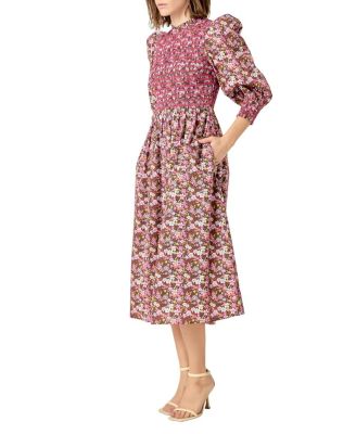  Women's Smocked Midi Dress