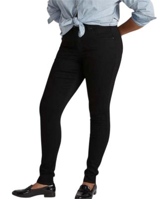  Women's Plus Seine High Rise Skinny Jeans 27 in in Black Wash