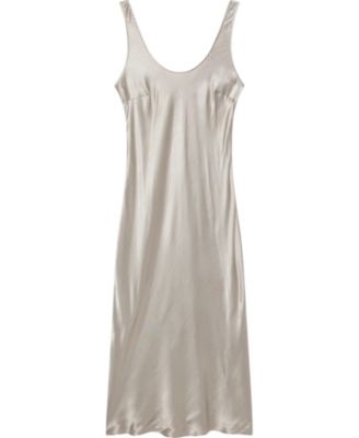  Women's Neutral Satin Slip Dress