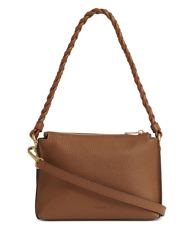 Reiss Paige Suede Crossbody In Brown