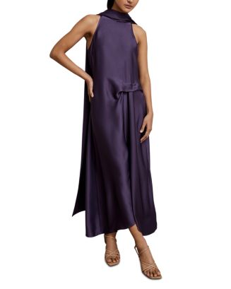 REISS Michelle Drape Occasion Midi Dress | Bloomingdale's