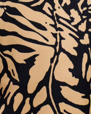 Satin Palm Leaf Jogger Pants