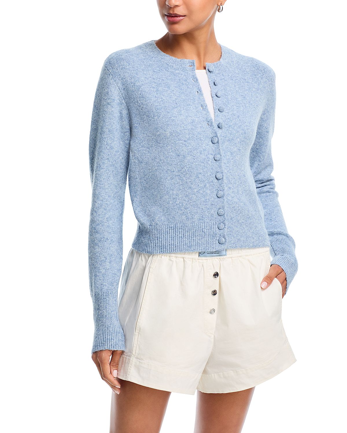 Aqua Crewneck Cardigan