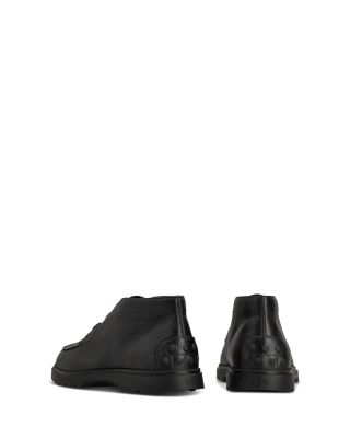 Men's Leather Desert Drawstring Chukka Boots