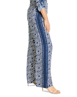 Etched Angles Wide Leg Pants