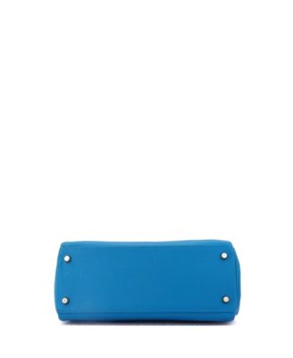 Kelly 28 Handbag Blue Evercolor with Gold Hardware