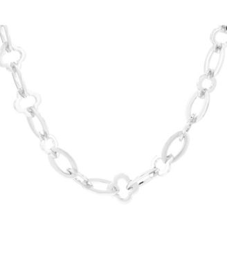 Pre-Owned Van Cleef & Arpels - Byzantine Alhambra Chain Link Necklace 18K White Gold